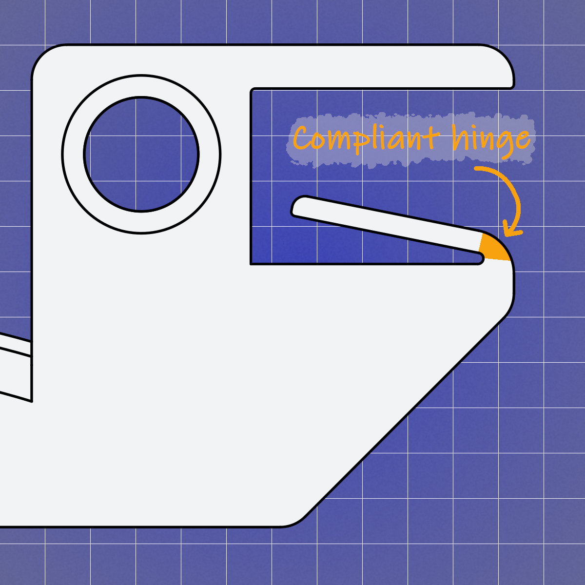 Compliant hinge highlight